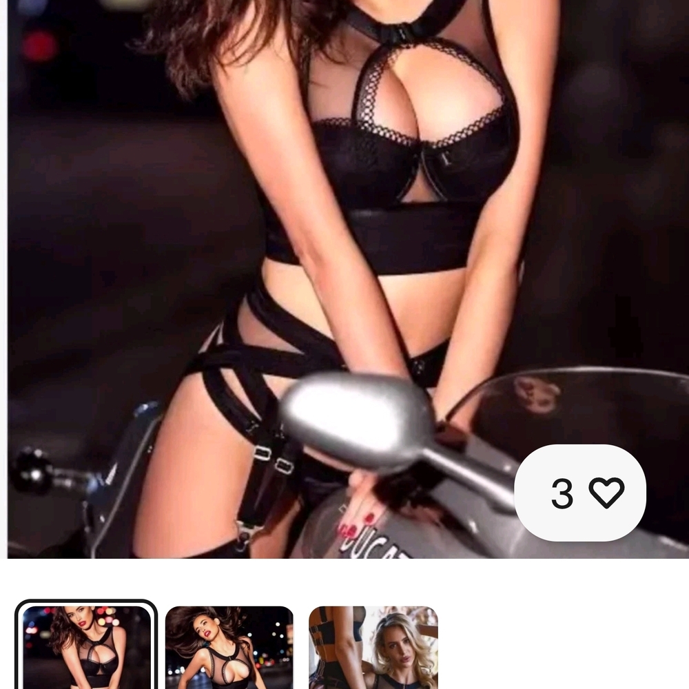 Black Intimate Lingerie 2 Piece - image 3